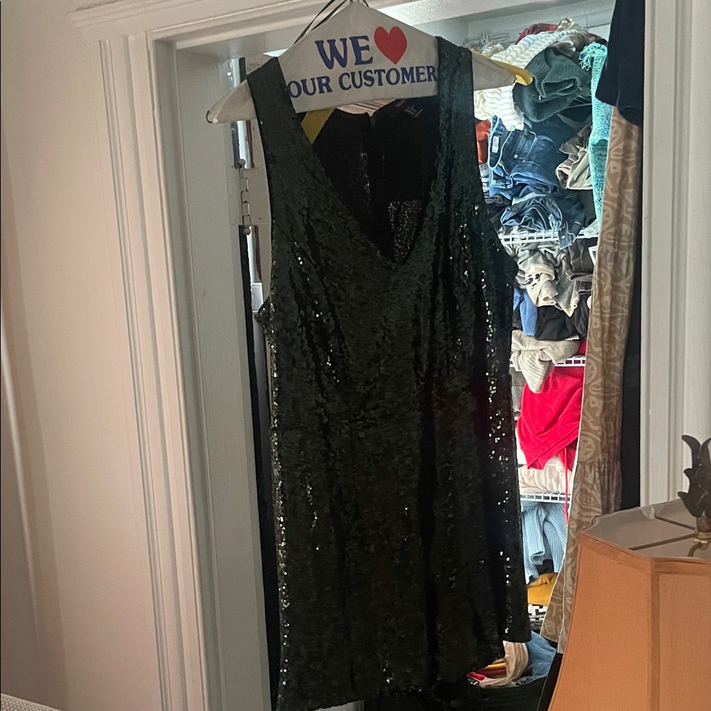 Forever 21 Green Sequin Jumpsuit